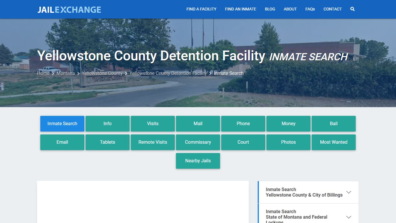 Yellowstone County Detention Facility Inmate Search - Jail Exchange